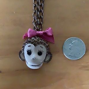NWOT Betsey Johnson Monkey necklace. New without tag.